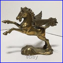 Horse Winged Flying Bronze Brass Figurine, Statue, antique, vintage