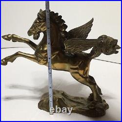 Horse Winged Flying Bronze Brass Figurine, Statue, antique, vintage