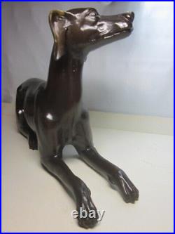 Large Dog, Greyhound or Snippet Bronze/Brass Figure, 38Lx21Hx11cmW Vintage 4.2KG