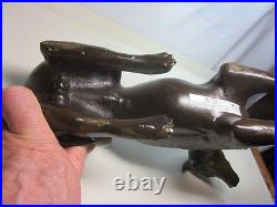 Large Dog, Greyhound or Snippet Bronze/Brass Figure, 38Lx21Hx11cmW Vintage 4.2KG