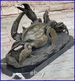 Large MUD CRAB solid brass brown, bronze heavy decoration handmade Figure Deal