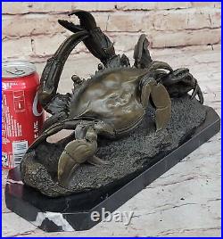 Large MUD CRAB solid brass brown, bronze heavy decoration handmade Figure Deal