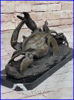 Large MUD CRAB solid brass brown, bronze heavy decoration handmade Figure Deal