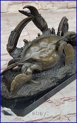 Large MUD CRAB solid brass brown, bronze heavy decoration handmade Figure Deal