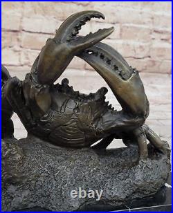 Large MUD CRAB solid brass brown, bronze heavy decoration handmade Figure Deal