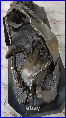 Large MUD CRAB solid brass brown, bronze heavy decoration handmade Figure Deal