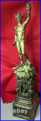 Large Ornate Bronze / Brass Metal Allegorical Sculpture Statue