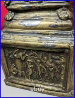 Large Ornate Bronze / Brass Metal Allegorical Sculpture Statue