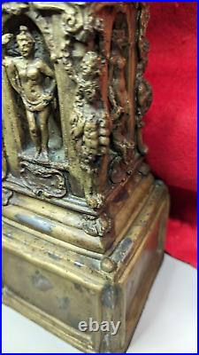 Large Ornate Bronze / Brass Metal Allegorical Sculpture Statue