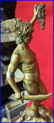 Large Ornate Bronze / Brass Metal Allegorical Sculpture Statue