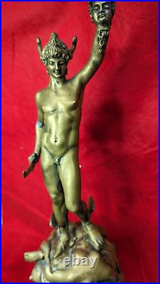 Large Ornate Bronze / Brass Metal Allegorical Sculpture Statue