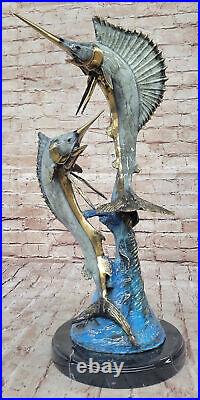 Limited Edition Bronze/Brass Sailfish Swordfish Statue Handcrafted Decor