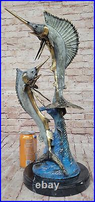 Limited Edition Bronze/Brass Sailfish Swordfish Statue Handcrafted Decor