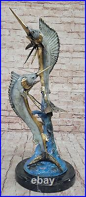 Limited Edition Bronze/Brass Sailfish Swordfish Statue Handcrafted Decor