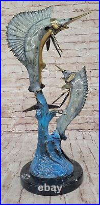 Limited Edition Bronze/Brass Sailfish Swordfish Statue Handcrafted Decor