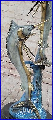 Limited Edition Bronze/Brass Sailfish Swordfish Statue Handcrafted Decor