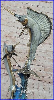 Limited Edition Bronze/Brass Sailfish Swordfish Statue Handcrafted Decor