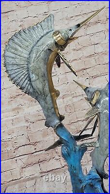 Limited Edition Bronze/Brass Sailfish Swordfish Statue Handcrafted Decor