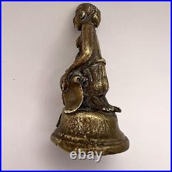 Miniature Antique Cast Bronze Brass Decor Figure Statue Woman & Child Primitive