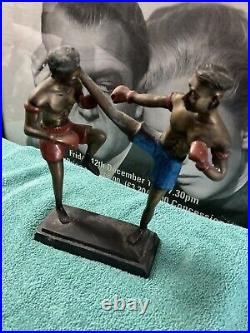 Muay Thai Fighting Brass figures Statue