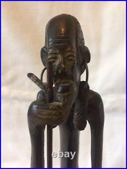 Nude African Male Statue Bronze / Brass Metal