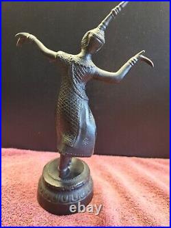 Old Vintage Brass Bronze Thai Siam Asian Dancer Statue Sculpture Figure 10