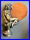 Oliver Tupton Nude Woman Sitting on Moon Bronze Statue with mirror 30cm Tall