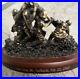 Raising of the Flag on Iwo Jima Bronze Brass Cast Sculpture With Flag