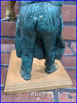 Statue Vintage Bronze Brass Blacksmith Figure Anvil Hammer