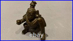 Three Charming 19thC Indian Bronze / Brass Baby Bala Krishna Hindu Figures