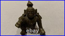 Three Charming 19thC Indian Bronze / Brass Baby Bala Krishna Hindu Figures