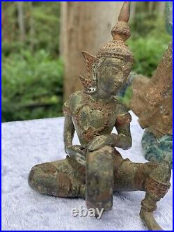 Three Vintage Hindu Bronze Brass Statues