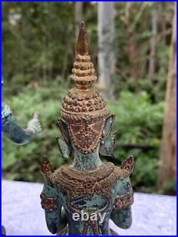 Three Vintage Hindu Bronze Brass Statues