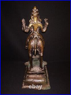 Traditional Indian Brass Statue God Shiva & Parvati On Horse Worrier Collectible