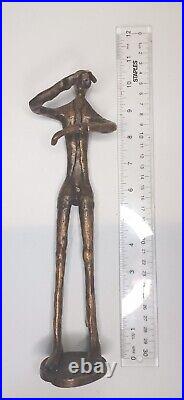 VTG Sculpture Brass Bronze Man Singing 10-1/2 Rare