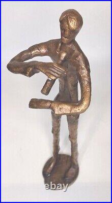 VTG Sculpture Brass Bronze Man Singing 10-1/2 Rare