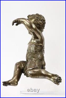 Vintage/Antique Brass/Bronze Sitting Cherub Statue Figure Victorian 2 of 2