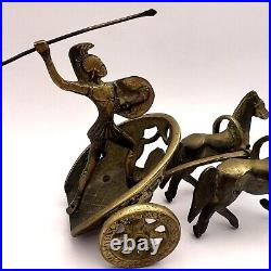 Vintage Antique Bronze Brass Decorative Figure Figurine Statue of Sparta