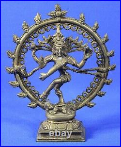 Vintage Brass/Bronze Nataraja Shiva Statue 6.75 Tall