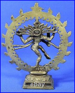 Vintage Brass/Bronze Nataraja Shiva Statue 6.75 Tall