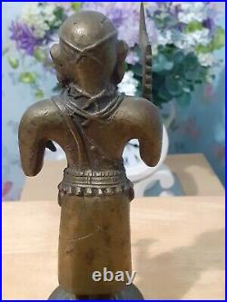 Vintage Brass/Bronze Standing Naga Warrior Figure India/Nepal