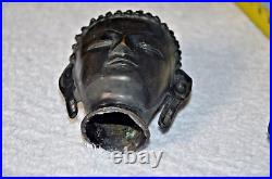 Vintage Buddha Head Bronze Brass Bust Statue Buddha 6 T