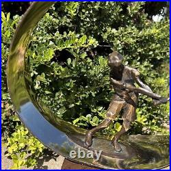Vintage Golf Golfer Man Figure Brass Bronze Sculpture Statue 13.5x9x5 Swing Arc