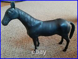 Vintage Heavy Brass/Bronze Horse Statue Vintage Standing Figurine 14 x 11.5