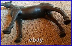 Vintage Heavy Brass/Bronze Horse Statue Vintage Standing Figurine 14 x 11.5