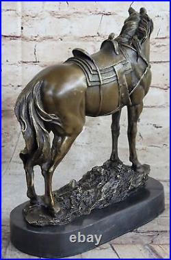 Vintage Horse Figurine Statue Brass Bronze Copper Metal Western Saddle Sale