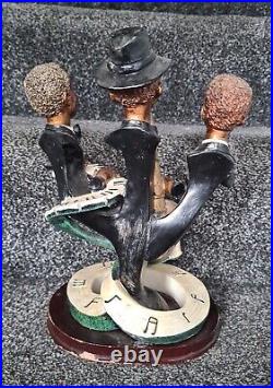 Vintage Jazz Black Band Bronze Brass Illusion Sculpture Ornament