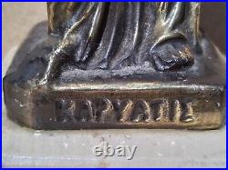 Vintage Old Antique Brass effect Statue Greek Goddess marble katyaptie 10tall