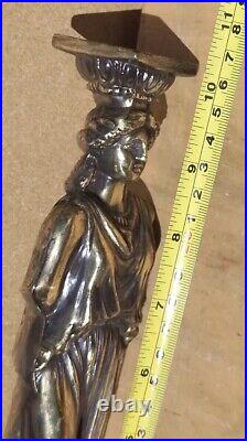 Vintage Old Antique Brass effect Statue Greek Goddess marble katyaptie 10tall