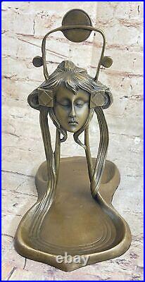 Vintage Production Art Nouveau Brass or Bronze Calling Card Jewelry Tray Spain